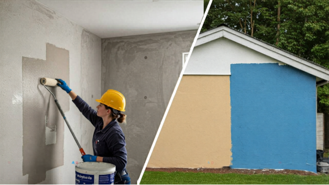 Tính ứng dụng của Keo Acrylic - Trong sản xuất sơn nước nội ngoại thất